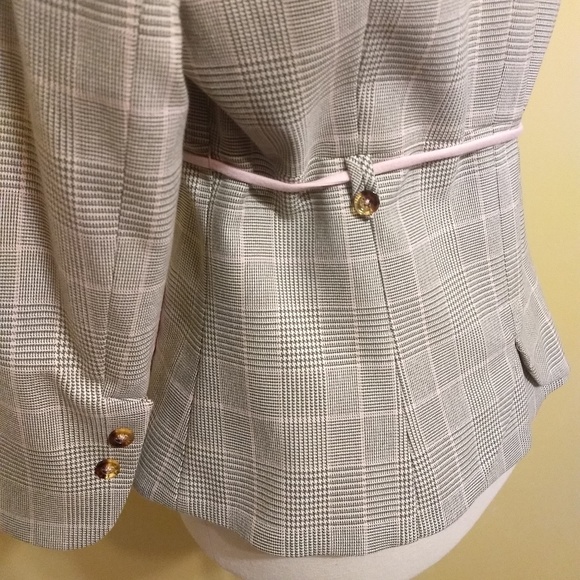 Phoebe cotton blend plaid blazer jacket sz 10 EUC - Picture 2 of 8